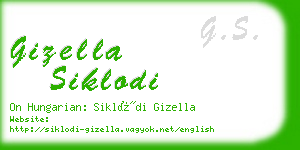 gizella siklodi business card